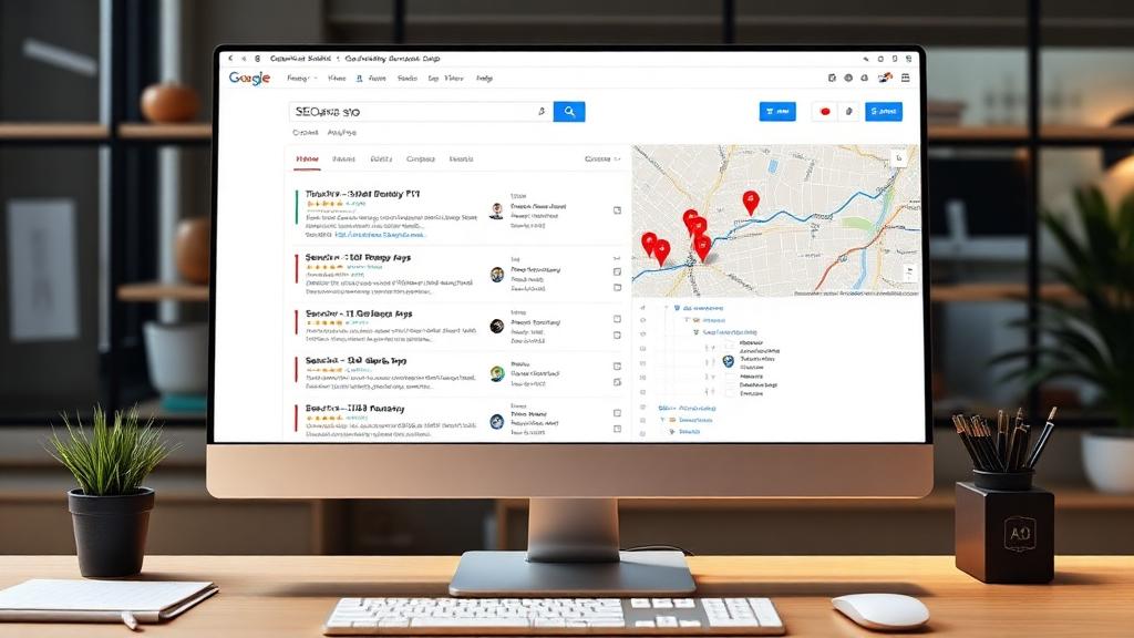 Le SEO local permet de positionner votre entreprise dans les résultats de recherche géolocalisés width="1024" height="576" loading=